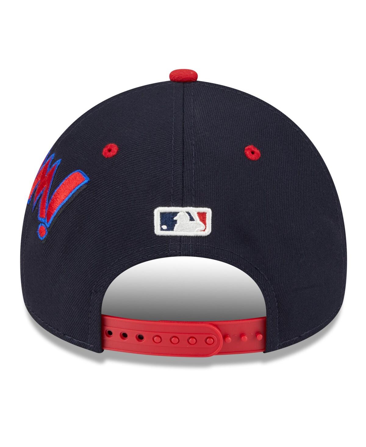 New Era Big Boys And Girls Navy/red Minnesota Twins 2025 Mlb Diamond Hero Edition A-frame 9forty Adjustable  In Multi
