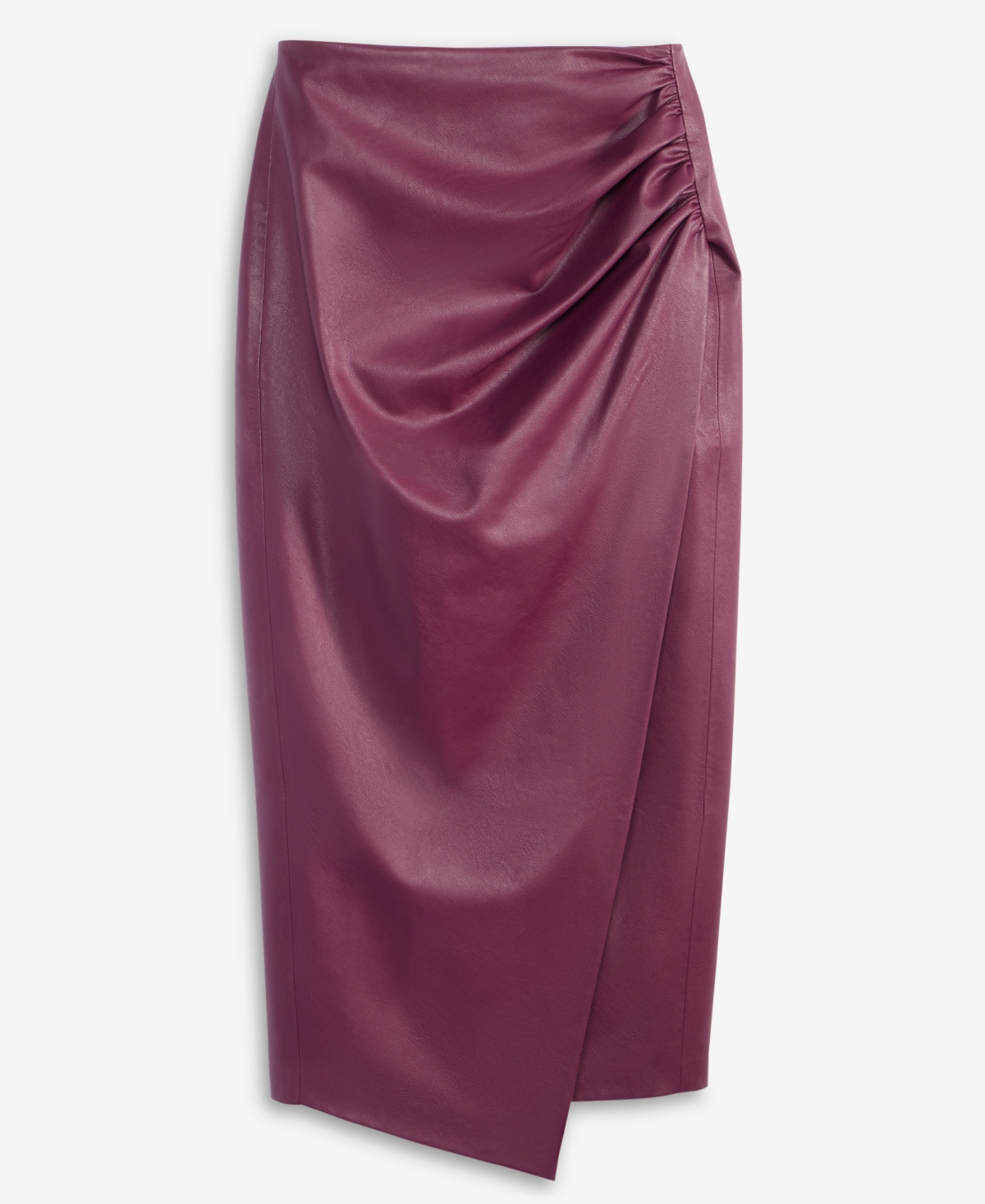 Inc International Concepts Women's Faux-leather Draped Skirt, Macy's Exclusive In Multi