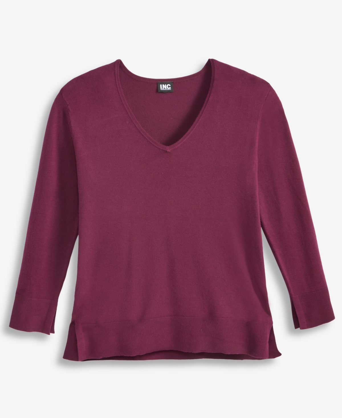 Inc International Concepts Plus Size V-neck Dolman-sleeve Top, Created For Macy's In Purple