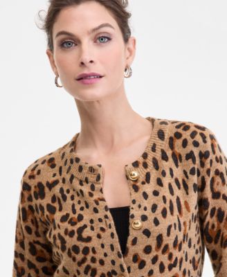 Women's Animal-Print Cardigan, Macy's Exclusive