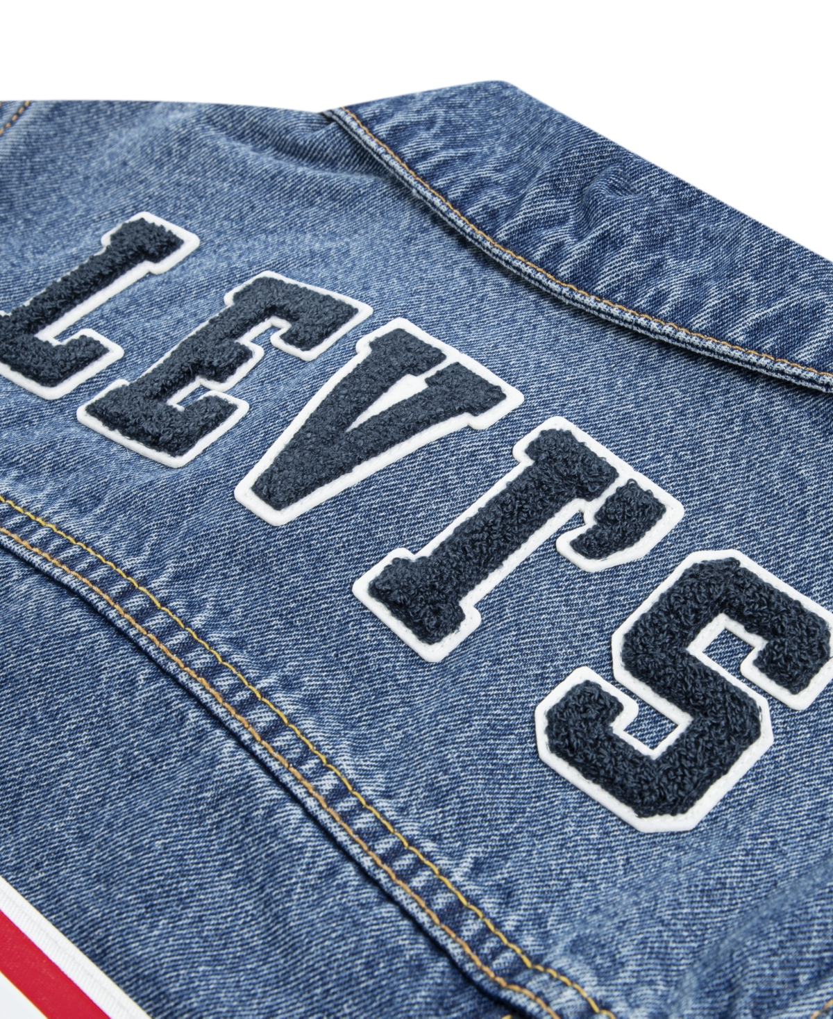Levi's Blue Jacket For Kids With Logo In Blue