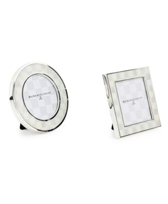Sterling Check Silver Plated Frames, Set of 2