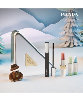 PRADA 4-Pc. Beauty Triangle-Shaped Metallic Clutch Makeup Set