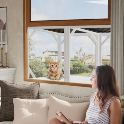 43.3 Outdoor Cat Window Box with Perch and Cover