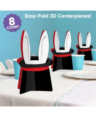 Freestanding 3D Magic Show Centerpiece Table Decorations - 8 Count