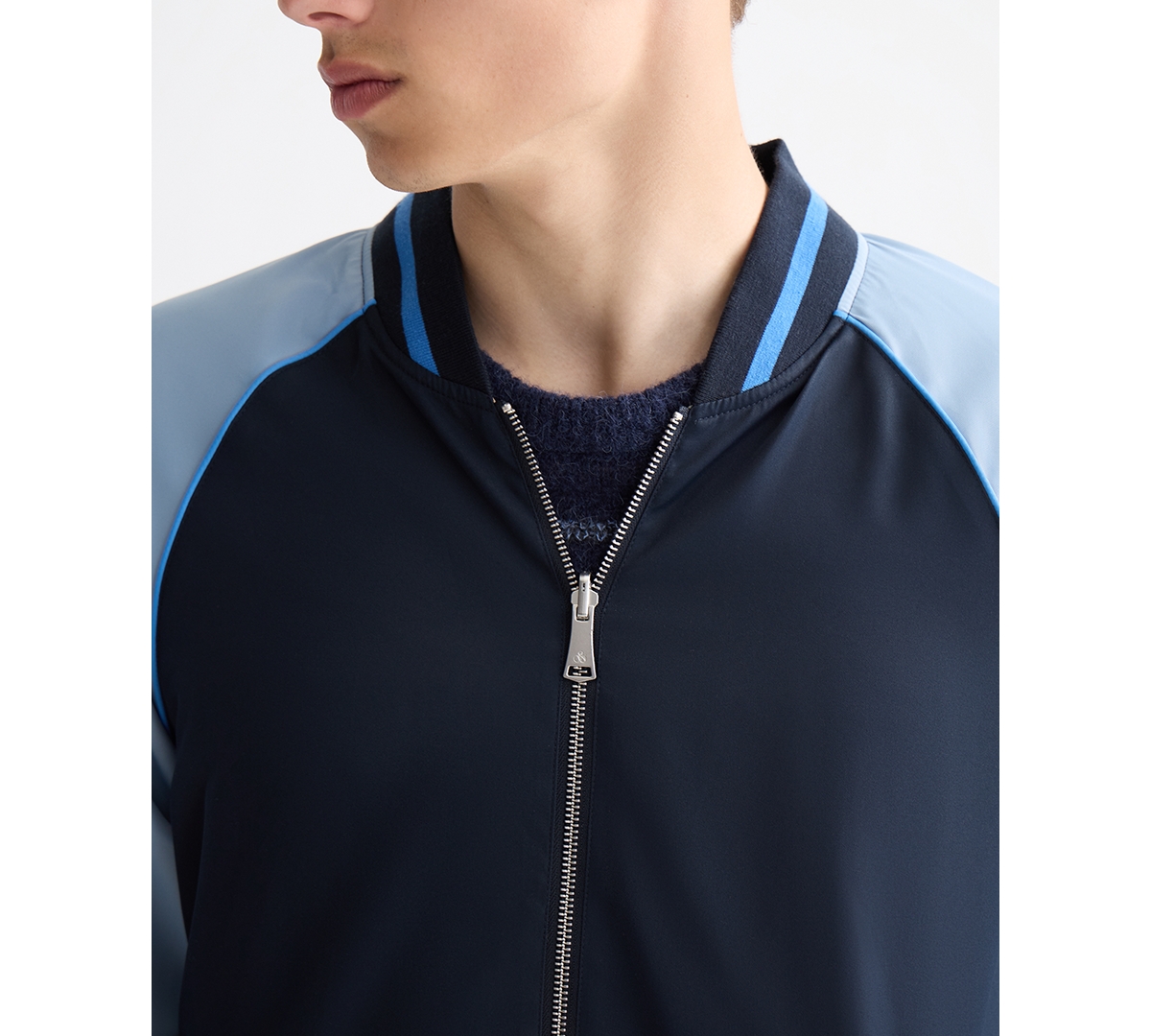 Scotch & Soda Men's Reversible Bomber Jacket In Blue
