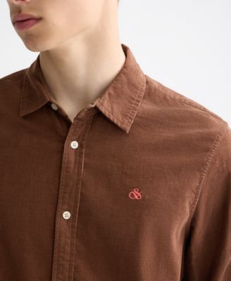 Men's Regular Fit Chest Embroidered Shirt