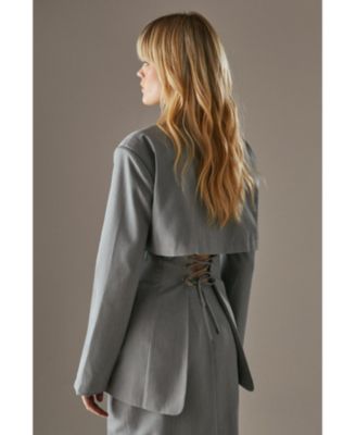 Women's Deconstructed Lace Up Blazer