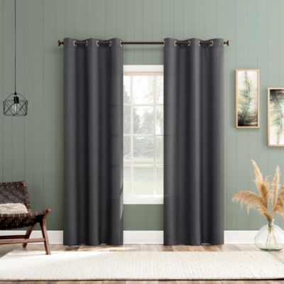 Lance Textured Semi-Sheer Grommet Curtain Panel