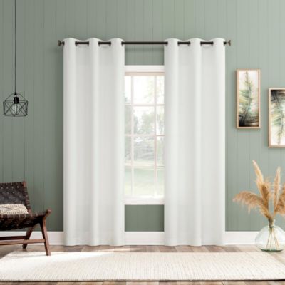 Lance Textured Semi-Sheer Grommet Curtain Panel