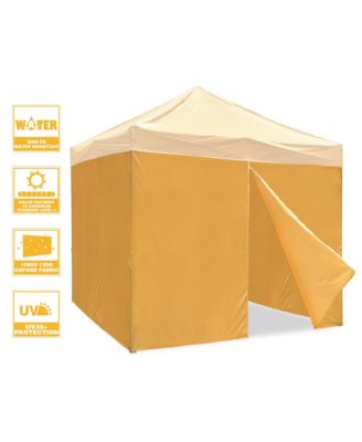 Set of 4 Sidewall Fits 10x10ft Canopy Tent with Zipper UV30+ Outdoor Party Yellow