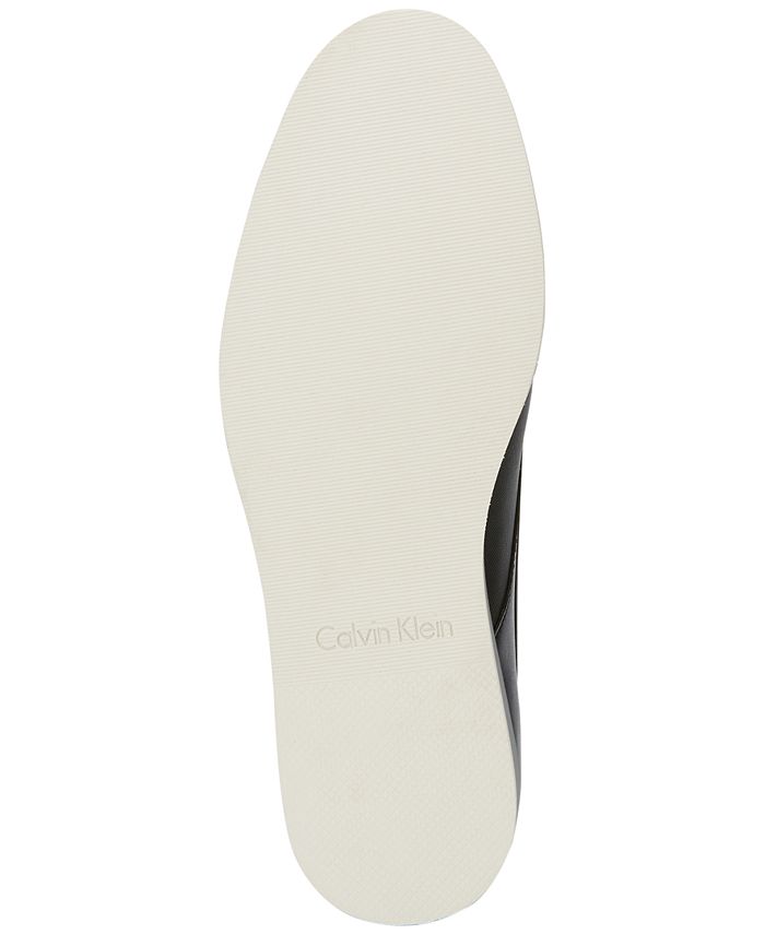 calvin klein men's kellen textured leather oxfords