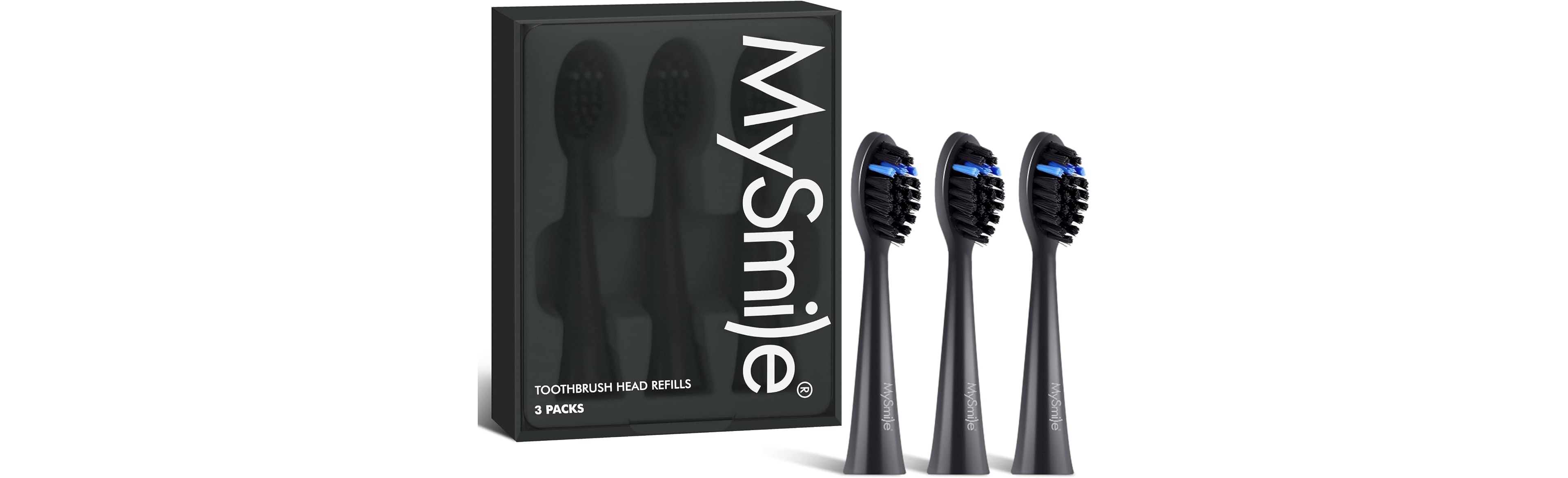 MySmile DY156 Electric Toothbrush Replacement Heads, 3 Packs (Purple)