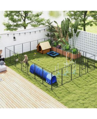 39" H Dog Playpen, 24 Panels Puppy Playpen for Multiple Dogs