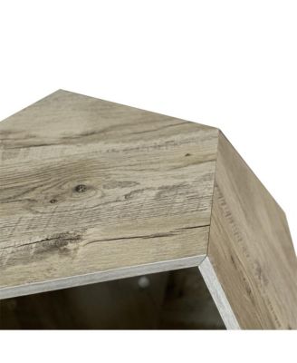 25.98" Pet Carrier Side Table Planter in Colored Oak