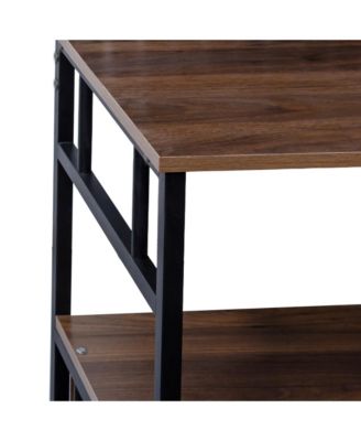 Kitchen Bakers Rack with Cabinet Door and Storage Shelf for Small Space Organization