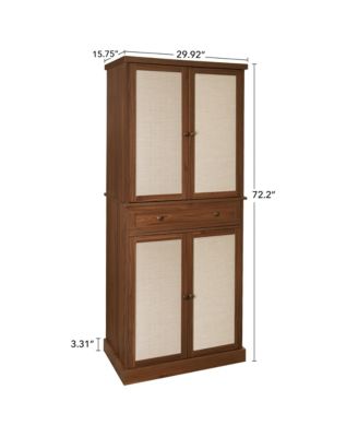 4-Door Storage Cabinet with 1 Drawer and 4 Adjustable Shelves for Home Organization