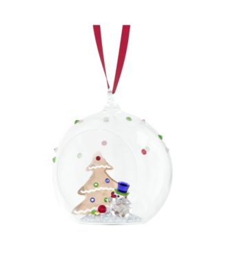 Holiday Cheers Tree and Snowman Ball Ornament