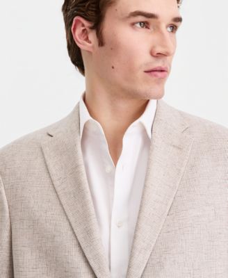 Men's Check Slim-Fit Techni-Cole Suit Separates Jacket