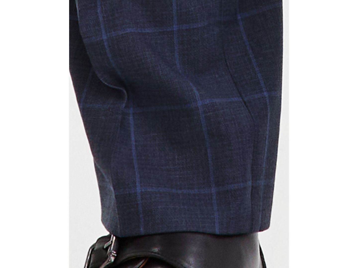 Мужские брюки Kenneth Cole Reaction Windowpane Slim-Fit Techni-Cole Suit Separate, цвет: Тёмно-синий / Синий — фото 6