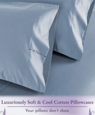 Luxury 1000 Thread Count Standard / Queen Pillow Cases Set of 2 Cotton - 100% Cotton Sateen,Crisp and Cooling Pillow Cases