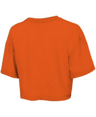 Women's Orange Detroit Tigers Boxy Crop T-Shirt