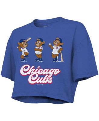 Women's Royal Chicago Cubs Boxy Crop T-Shirt