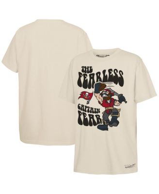 Mitchell & Ness - Big Boys and Girls Cream Tampa Bay Buccaneers Captain Fear Mascot T-Shirt