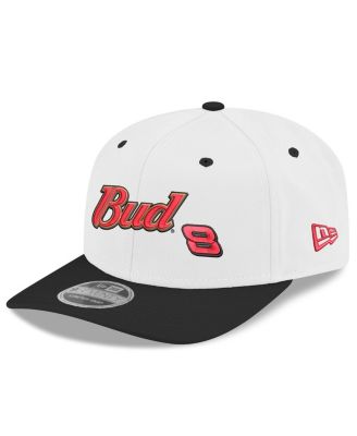 Men's White Dale Earnhardt Jr. Budweiser 9SEVENTY Stretch-Snap Hat
