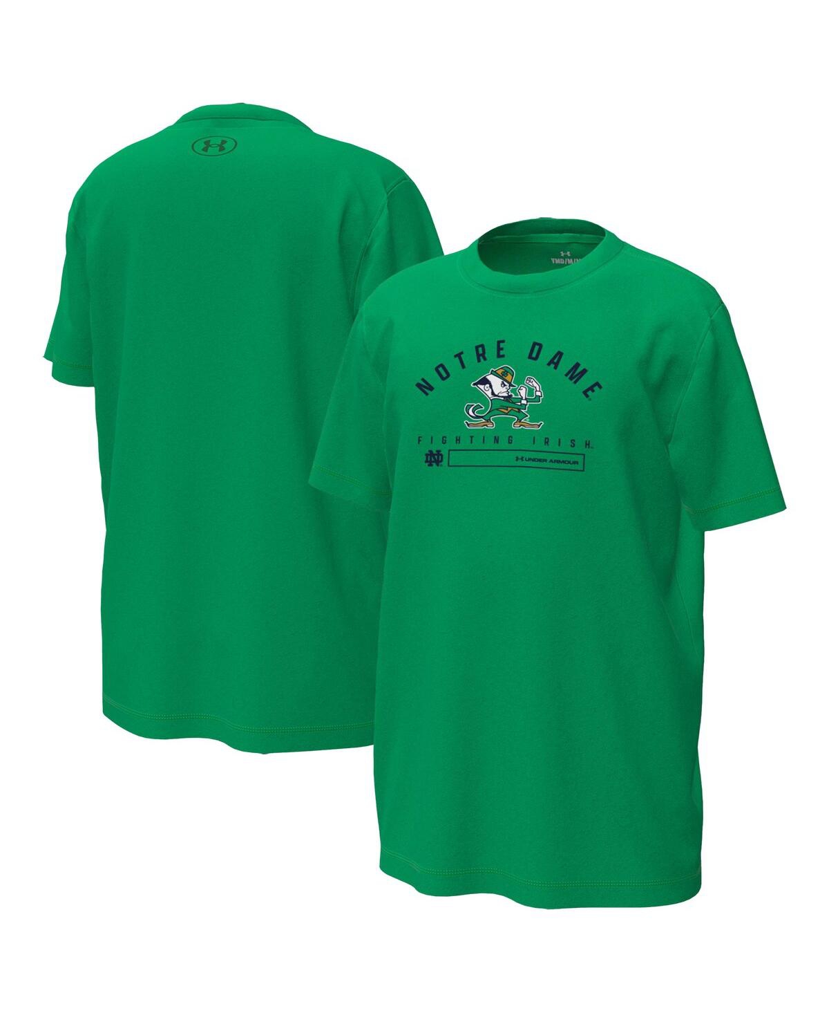 Under Armour Big Boys And Girls Green Notre Dame Fighting Irish Inline Tech Stretch T-shirt In Green