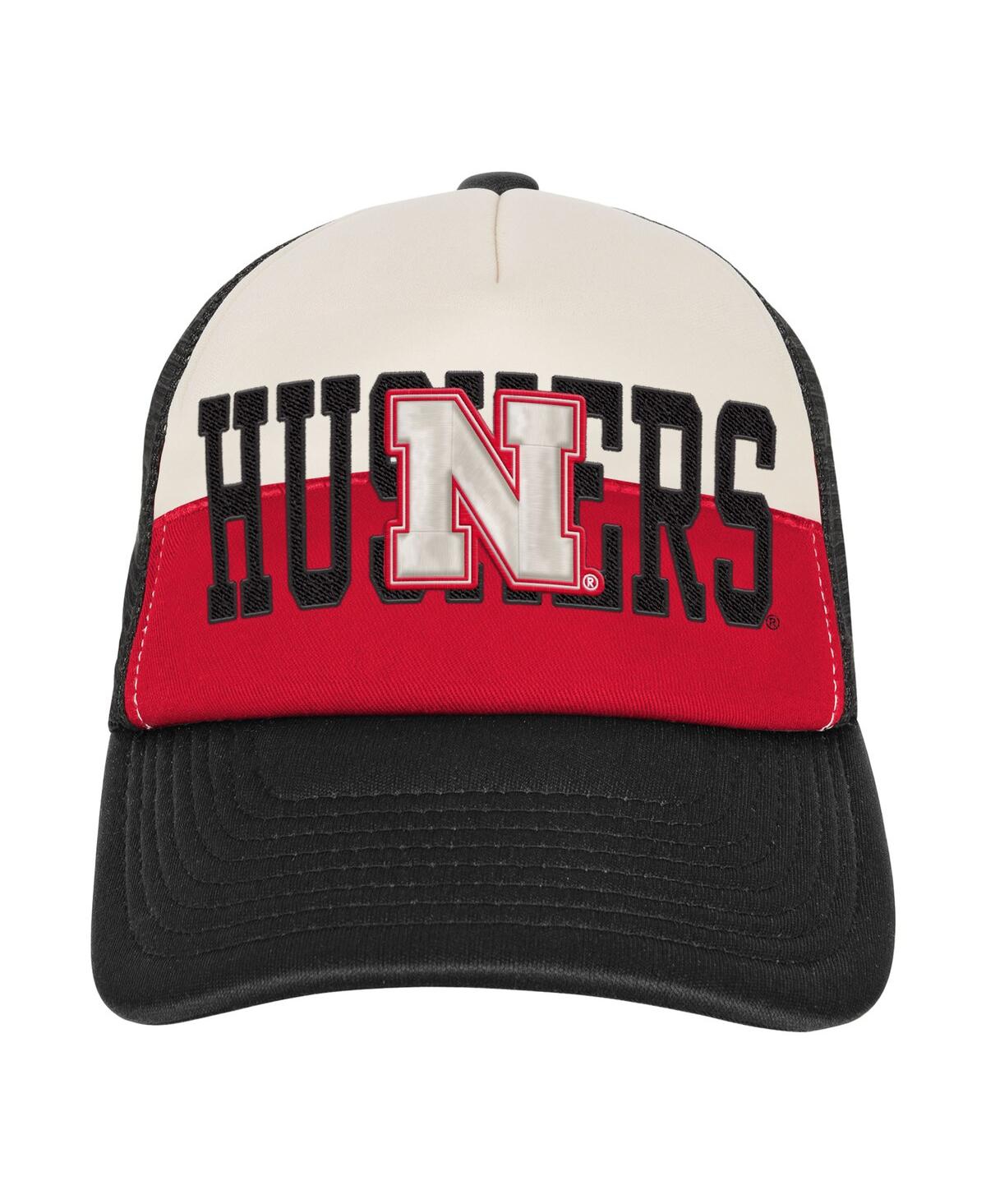 Outerstuff Big Boys And Girls Scarlet/cream Nebraska Huskers Modern Fan Trucker Adjustable Hat In Multi