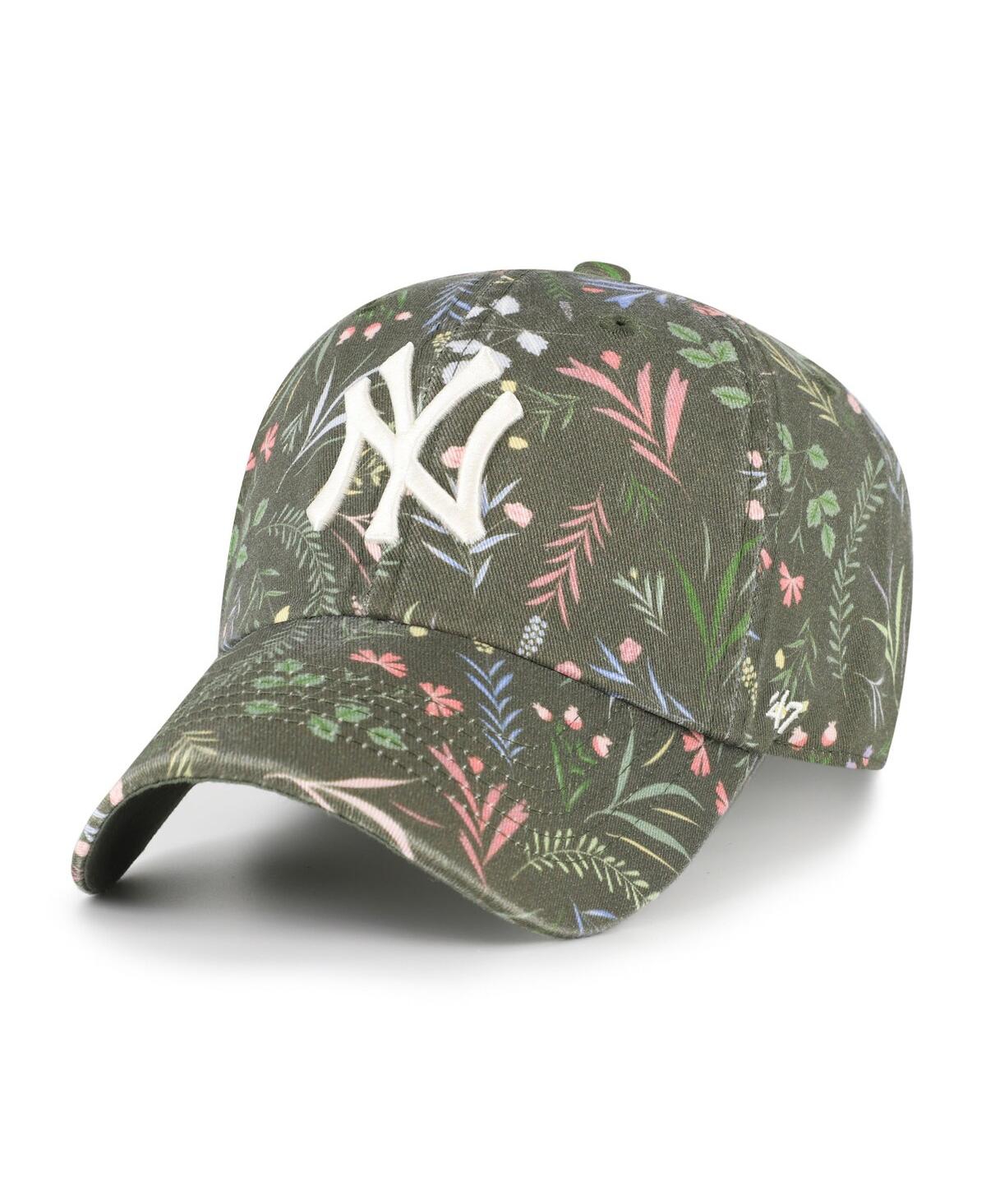 47 Brand Women's Olive New York Yankees Moss Verbena Clean Up Adjustable Hat In Green