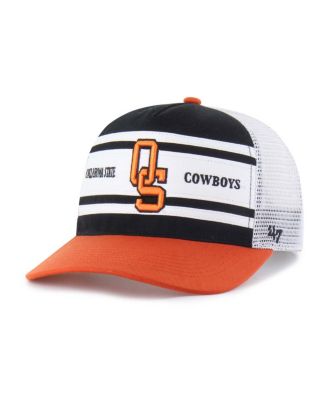 '47 Brand - '47 Big Boys and Girls Black/Orange Oklahoma State Cowboys Super Stripe Hitch Adjustable Trucker Hat