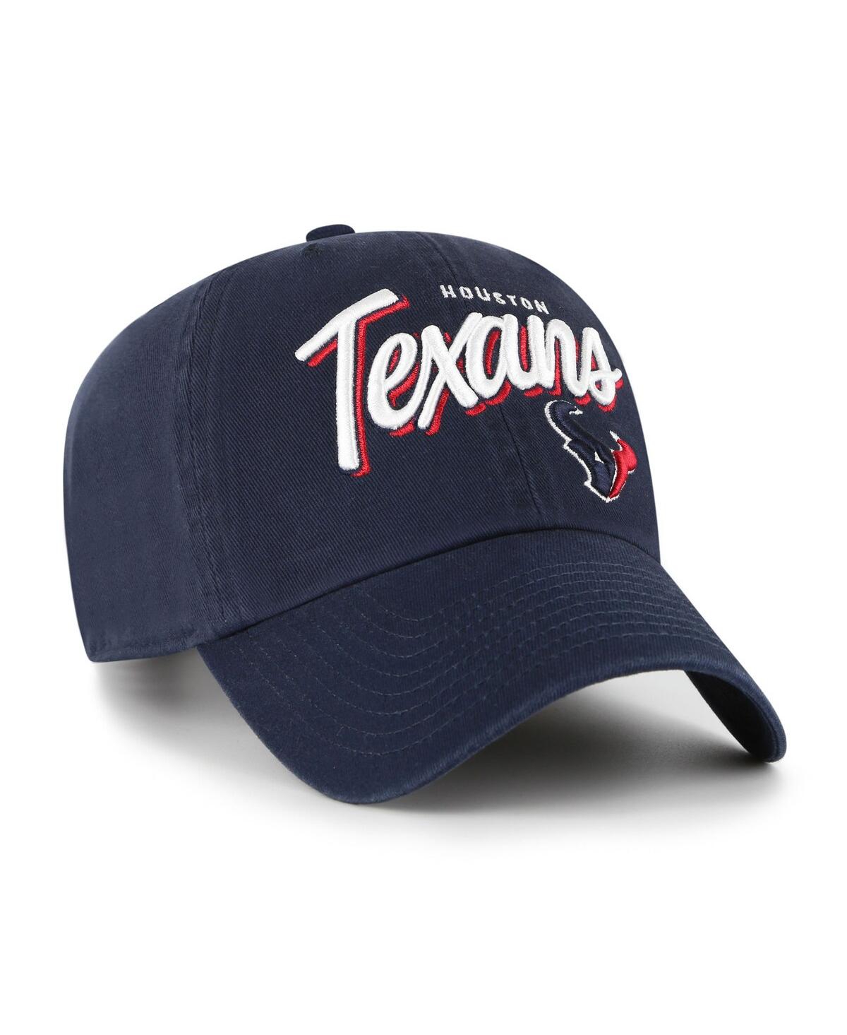 47 Brand Women's Navy Houston Texans Ariana Clean Up Adjustable Hat In Blue