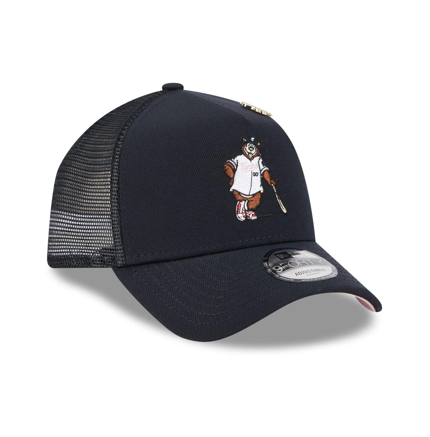 Мужская кепка New Era Navy Minnesota Twins 2025 Big League Chew A-Frame 9FORTY Adjustable Trucker Hat — фото 2