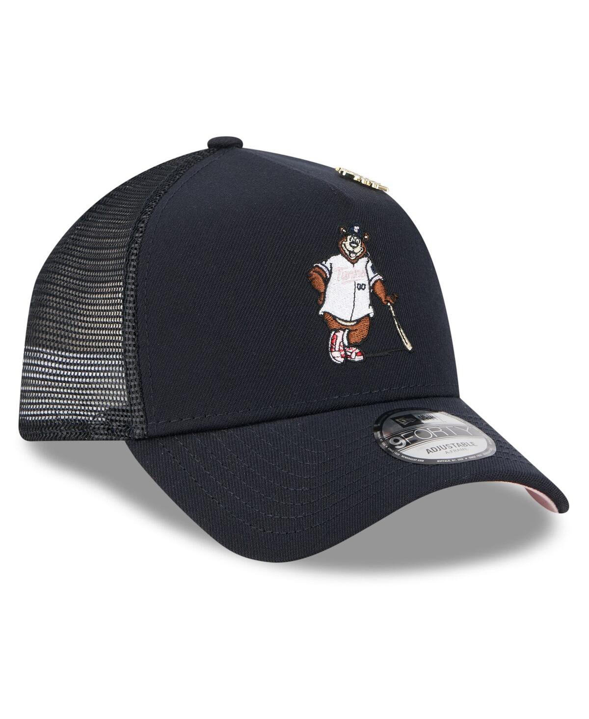 New Era Men's Navy Minnesota Twins 2025 Big League Chew A-frame 9forty Adjustable Trucker Hat In Blue