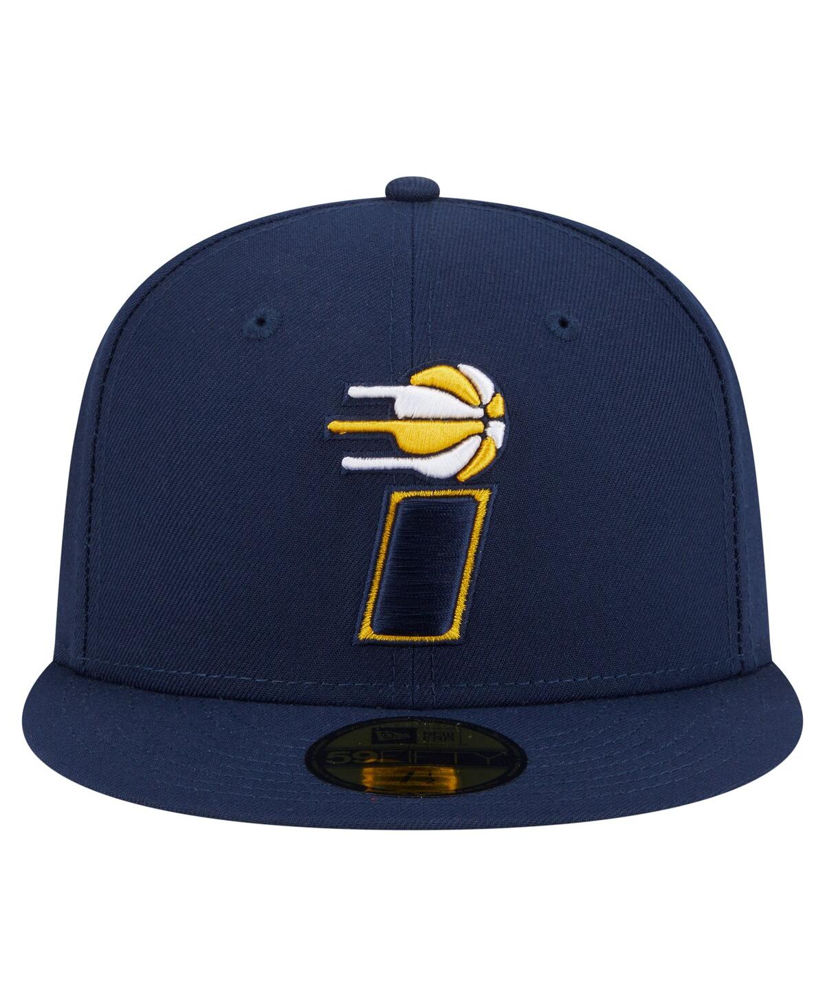 New Era Men's Navy Indiana Pacers Deceptor 59fifty Fitted Hat In Blue