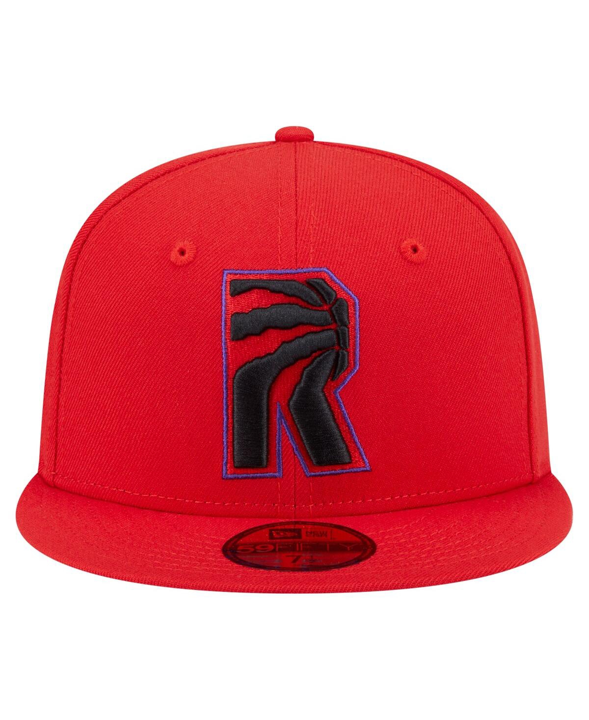 New Era Men's Red Toronto Raptors Deceptor 59fifty Fitted Hat In Red