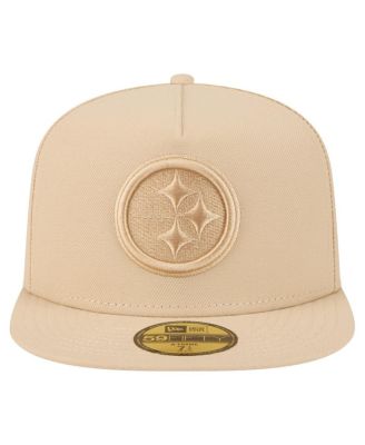Men's Beige Pittsburgh Steelers Color Pack A-Frame 59FIFTY Fitted Hat