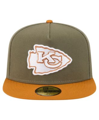 Men's Olive/Brown Kansas City Chiefs Color Pack A-Frame 59FIFTY Fitted Hat