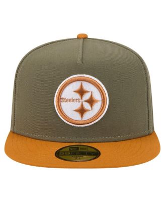 Men's Olive/Brown Pittsburgh Steelers Color Pack A-Frame 59FIFTY Fitted Hat