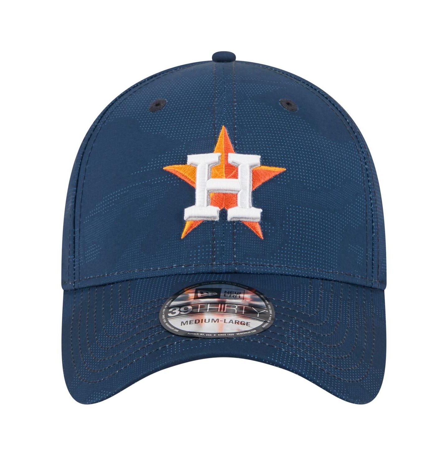 Мужская кепка New Era Navy Houston Astros Tonal Camo 39THIRTY Flex Hat — фото 5