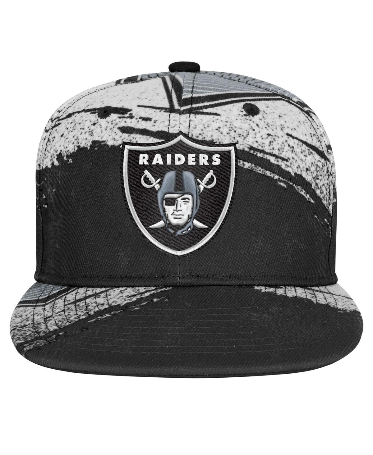 Outerstuff Big Boys And Girls Black Las Vegas Raiders Make Noise Adjustable Hat In Black