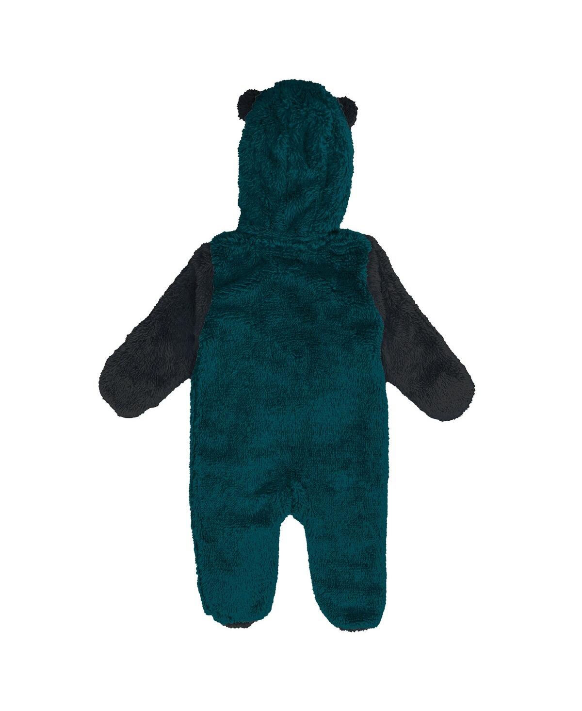 Outerstuff Baby Boys And Girls Midnight Green Philadelphia Eagles Stay Napping Fleece Bunting Full-zip Sleeper In Green