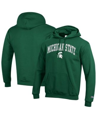 Champion - Men's Green Michigan State Spartans Arch Over Logo Pullover Hoodie