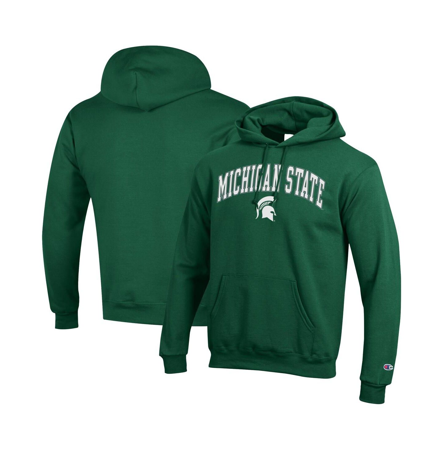 Мужская худи Champion Michigan State Spartans Arch Over Logo, Green, цвет: Зелёный — фото 1