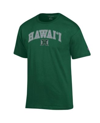 Men's Green Hawaii Rainbow Warriors Arch Over Logo T-Shirt