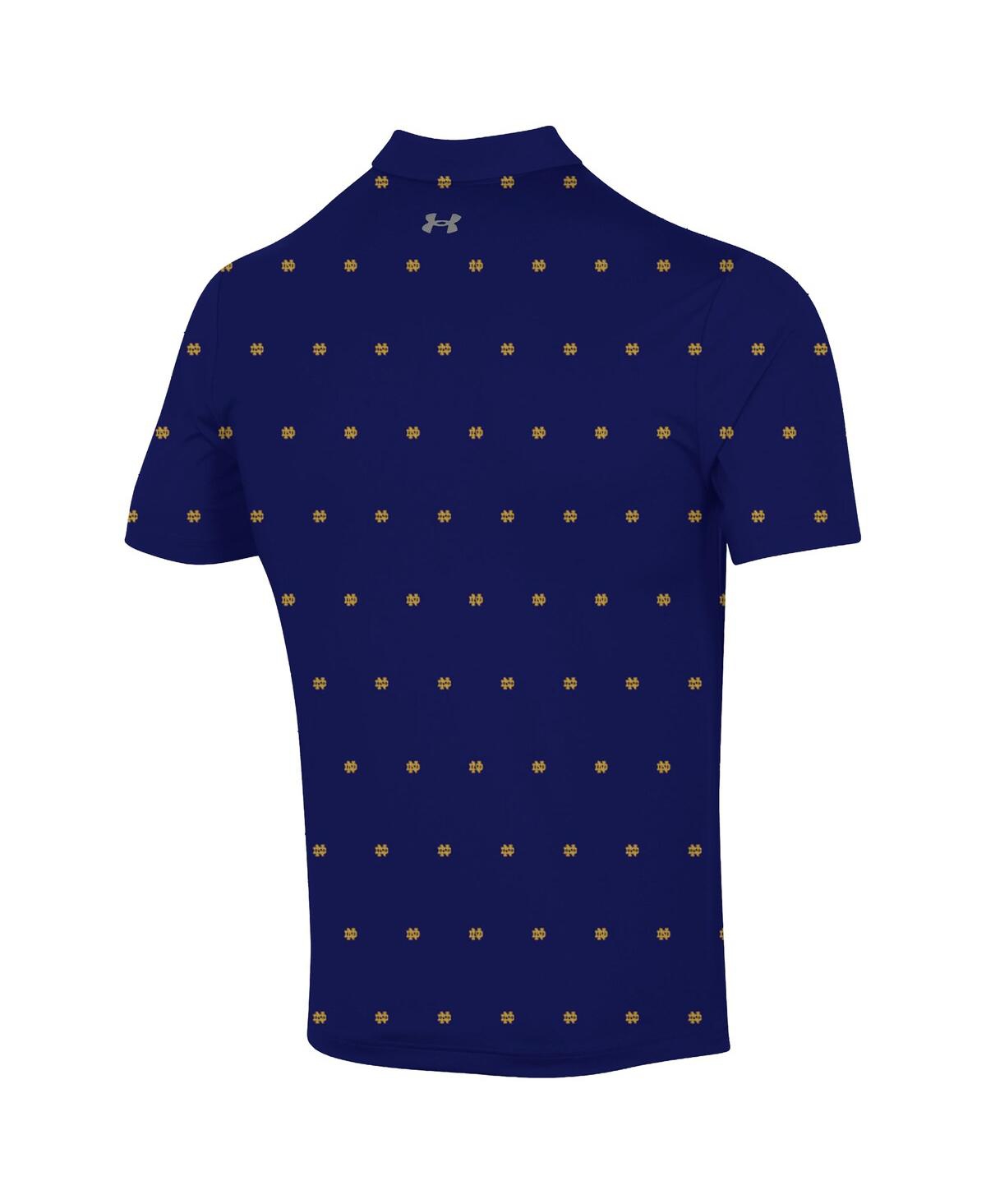 Under Armour Men's Navy Notre Dame Fighting Irish Gameday Armourfuse Polo Shirt In Blue