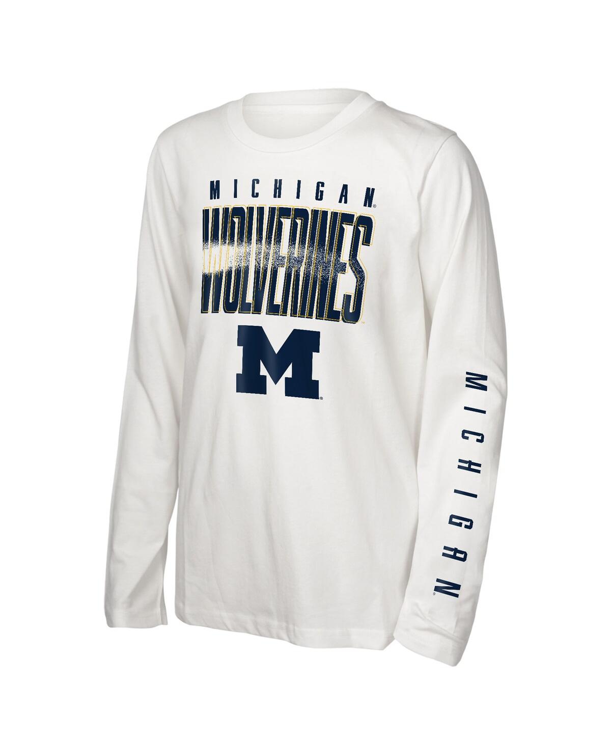 Outerstuff Preschool 2-piece Michigan Wolverines Mix 3-in-1 Combo T-shirt Set In White