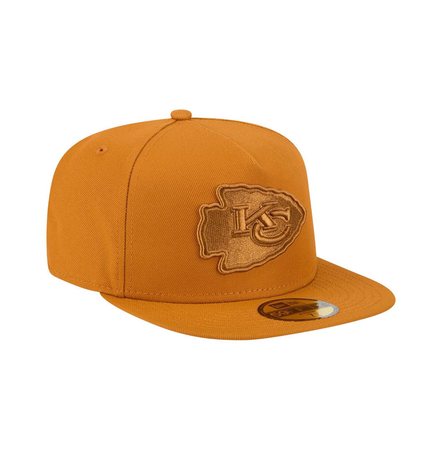 Мужские головные уборы New Era Brown Kansas City Chiefs Color Pack A-Frame 59FIFTY Fitted Hat — фото 4